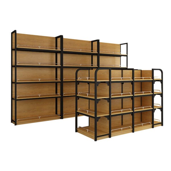 Single Sided Supermarket Shelves